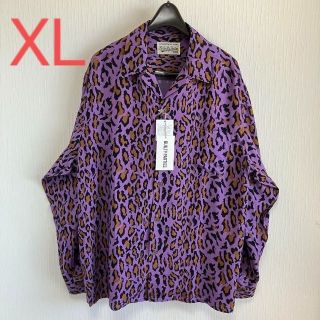 ワコマリア(WACKO MARIA)の紫【WACKOMARIA】LEOPARD SHIRT L/S／新品タグ付／送料込(シャツ)