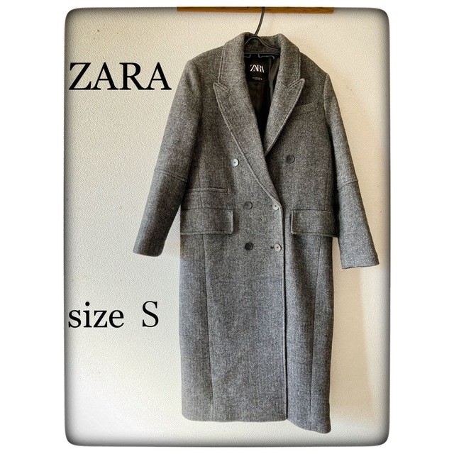 ZARA - 【美品】ZARA ウール オーバーサイズ メルトン チェスター