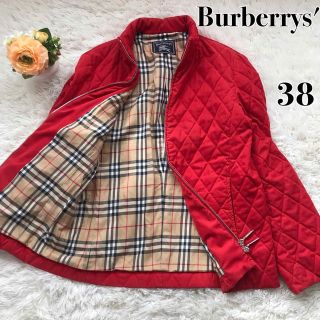 バーバリー(BURBERRY)のバーバリー　キルティングジャケット　赤　ノバチェック　38 M(その他)