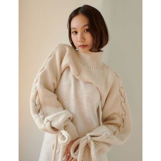 ランデブー(RANDEBOO)のCable layered knit randeboo(ニット/セーター)