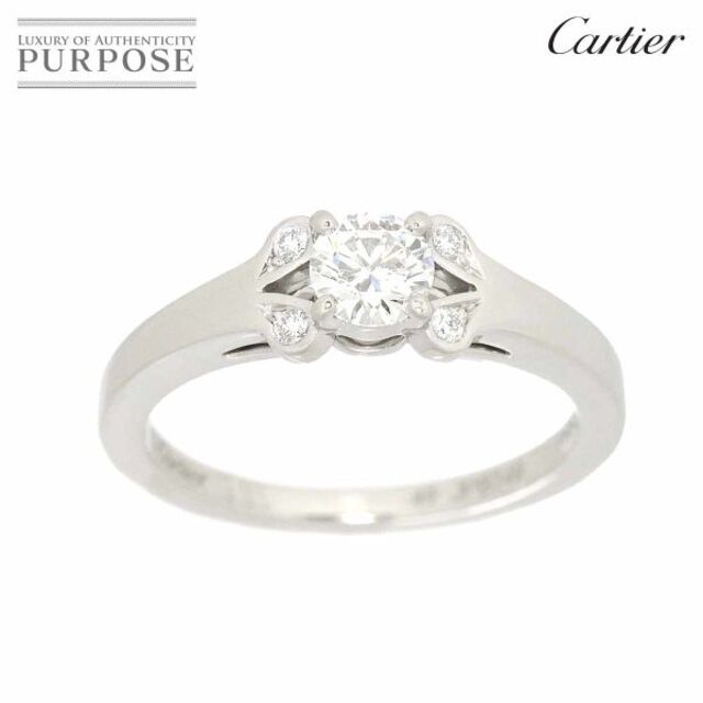 Cartier - カルティエ Cartier バレリーナ ダイヤ 0.31ct G/VVS2/3EX #49 リング Pt プラチナ 指輪【鑑定書・証明書付き】VLP 90176869