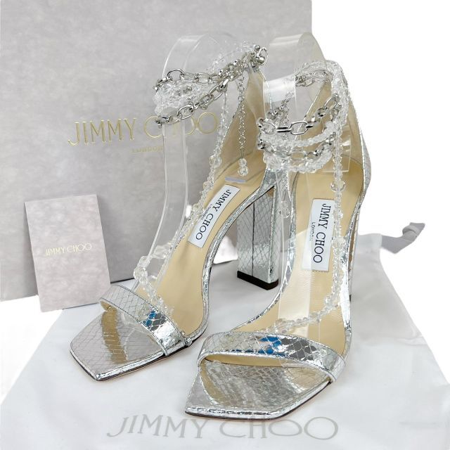 早割クーポン！ JIMMY CHOO ハイヒール アンクル 38/25cm ジミーチュウ