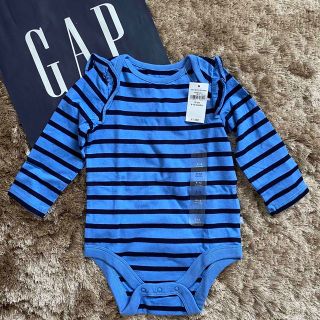 ベビーギャップ(babyGAP)の新品 babyGAP 70 ボディスーツ フリルボーダ(ロンパース)