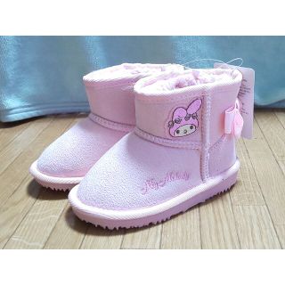 サンリオ マイメロディ バックリボン ムートン ブーツ 14cm 子供用 キッズ(ブーツ)