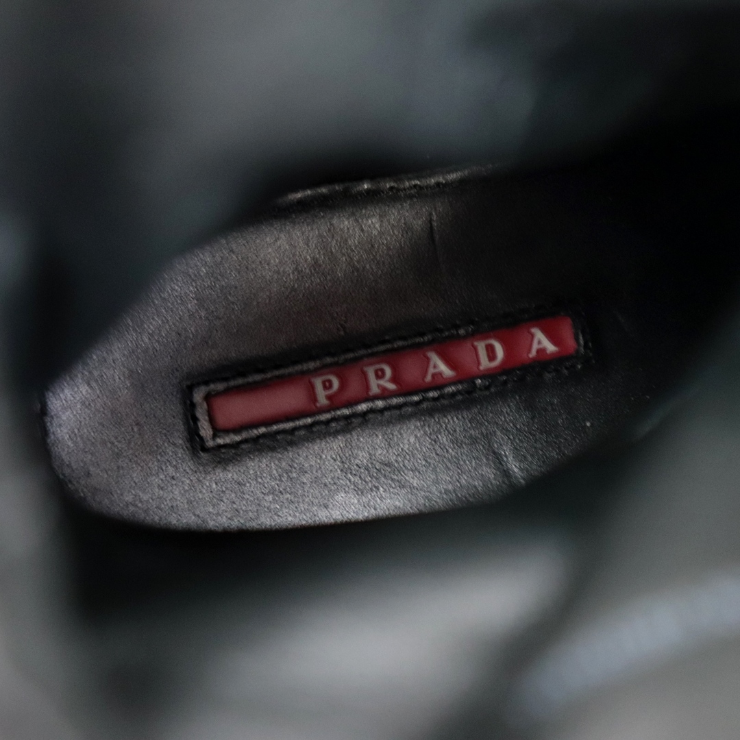 美品 プラダ スポーツ ウィングチップ レースアップブーツ レディース 黒 35.5 PRADA SPORT 6