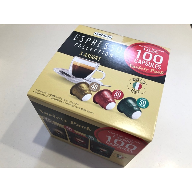 NESPRESSO(ネスプレッソ)のカフィタリー ネスプレッソ互換カプセル アソート 100カプセル入り 食品/飲料/酒の飲料(コーヒー)の商品写真