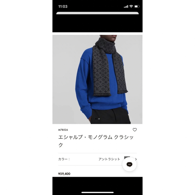 LOUIS VUITTON - LOUIS VUITTONルイヴィトンエシャルプモノグラム