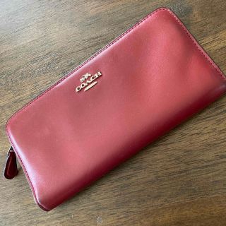 コーチ(COACH)のコーチ　長財布　レッド(財布)