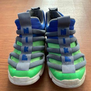 ナイキ(NIKE)のナイキ　ノービス　ジュニア　スニーカー　青×緑　20センチ(スニーカー)