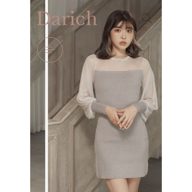 Darich(ダーリッチ)のDarich シアードッキングニットワンピース レディースのワンピース(ミニワンピース)の商品写真