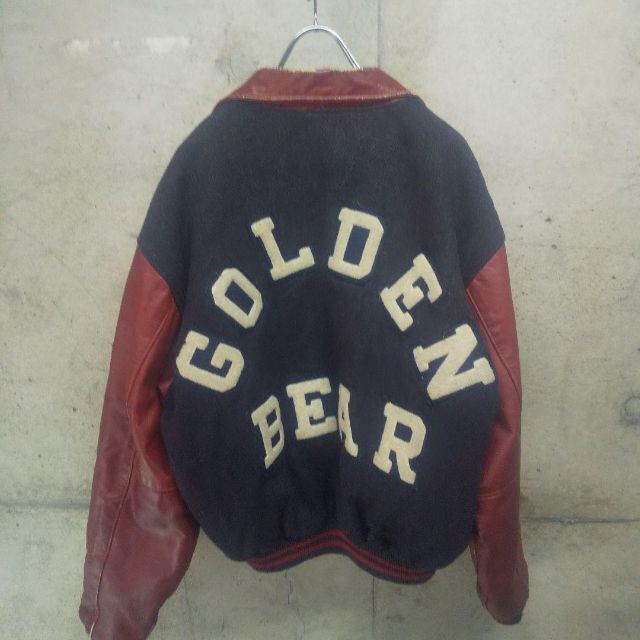 90s vintage USA製 GOLDEN BEAR スタジャン レザー