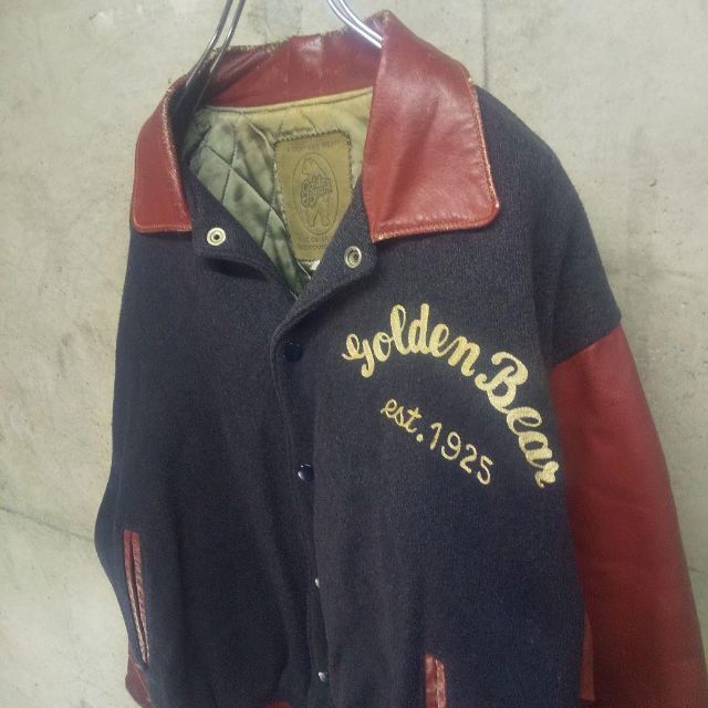 90s vintage USA製 GOLDEN BEAR スタジャン レザー