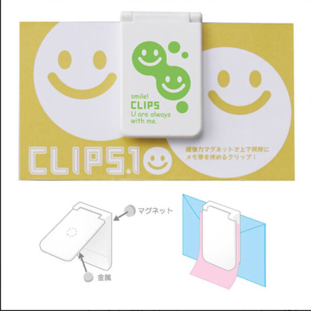 CLIPS1メモマグネットクリップ (＊新品) インテリア/住まい/日用品の日用品/生活雑貨/旅行(日用品/生活雑貨)の商品写真