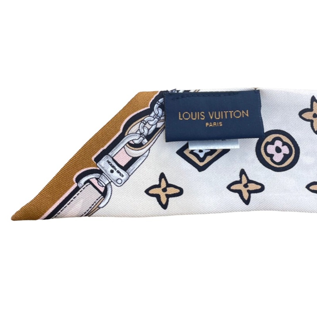 ルイ・ヴィトン LOUIS VUITTON バンドー M00416 ブラウン×ブラック×アイボリー シルク レディース スカーフ