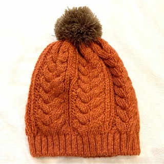 コンビミニ(Combi mini)のコンビミニ ニット帽 50〜54センチ オレンジ ベビー キッズ 美品(帽子)