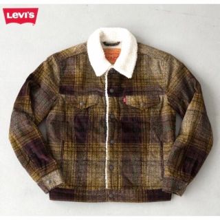 リーバイス(Levi's)の【Levi's／リーバイス】チェック柄シェルパ・トラッカージャケット・M相当(Gジャン/デニムジャケット)