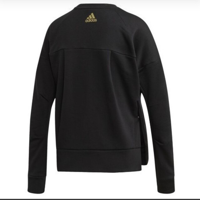 adidas(アディダス)のadidas アディダススウェット トレーナー ブラック レディースのトップス(トレーナー/スウェット)の商品写真