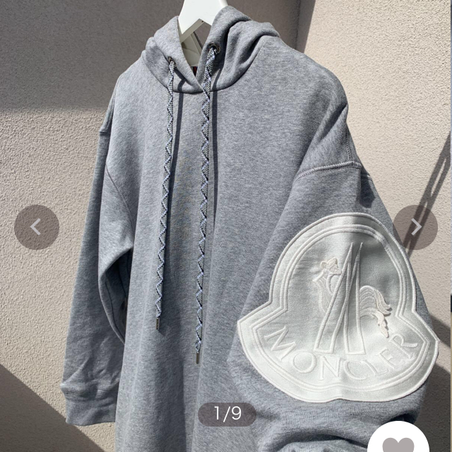 MONCLER - 国内正規品　モンクレール　ビッグワッペンワンピース　グレー