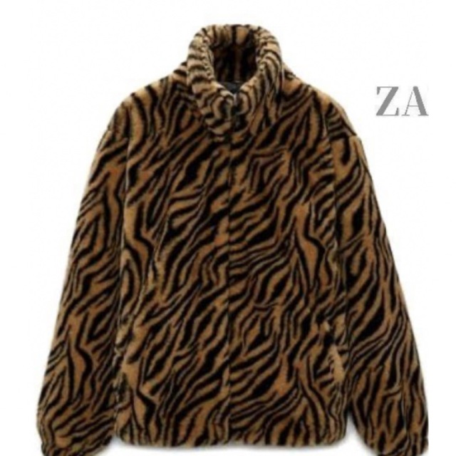 ZARA(ザラ)のZARA エコファー レオパード柄ジャケット　XL レディースのジャケット/アウター(毛皮/ファーコート)の商品写真