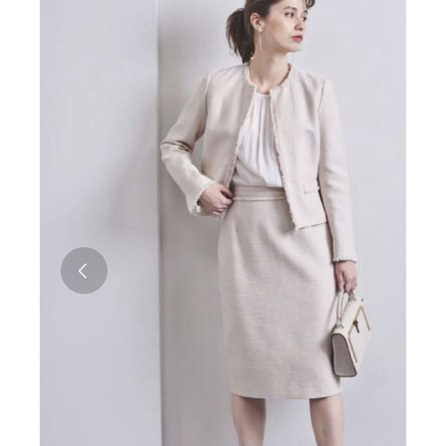 織り柄チェック 値下げ。united arrows ドレス\u0026ストール セット