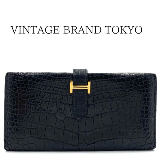 入荷中 2003年 □G刻印 ワニ 二つ折り クラシック ベアン 長財布