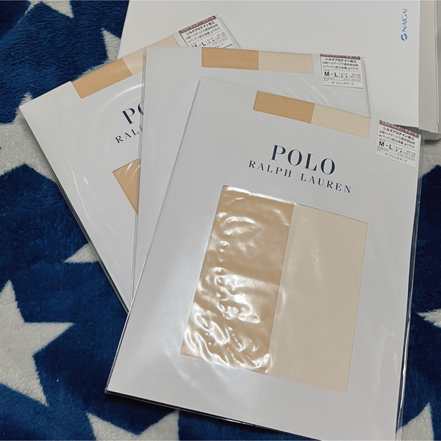 POLO RALPH LAUREN(ポロラルフローレン)の③POLO ラルフローレン ストッキング ML 3足セット　フレンチヌード レディースのレッグウェア(タイツ/ストッキング)の商品写真