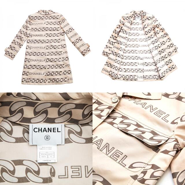 CHANEL(シャネル)のシャネル CHANEL チェーン ロゴ ジャケット コート レディースのジャケット/アウター(その他)の商品写真