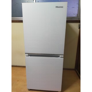 ２０２０年製ハイセンス 冷蔵冷凍庫 ＨＲ-G13B-W　ホワイト　表面ガラス(冷蔵庫)