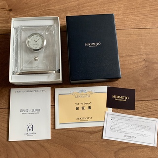 ミキモト(MIKIMOTO)のMIKIMOTO ミキモト クオーツクロック　置き時計　パール　真珠　クォーツ(置時計)