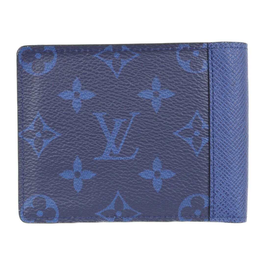 LOUIS VUITTON ポルトフォイユ・ミュルティプル M30299 タイガラマ コバルト ブルー系 レザー モノグラム・キャンバス メンズ 人気 ブランド LV 二つ折り財布 札入れ【中古】松前R56号店 メンズのファッション小物(折り財布)の商品写真