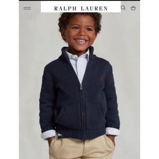 ラルフローレン(Ralph Lauren)の最新値下げ★ラルフローレン ニット　コットン フルジップ セーター　18M(カーディガン/ボレロ)