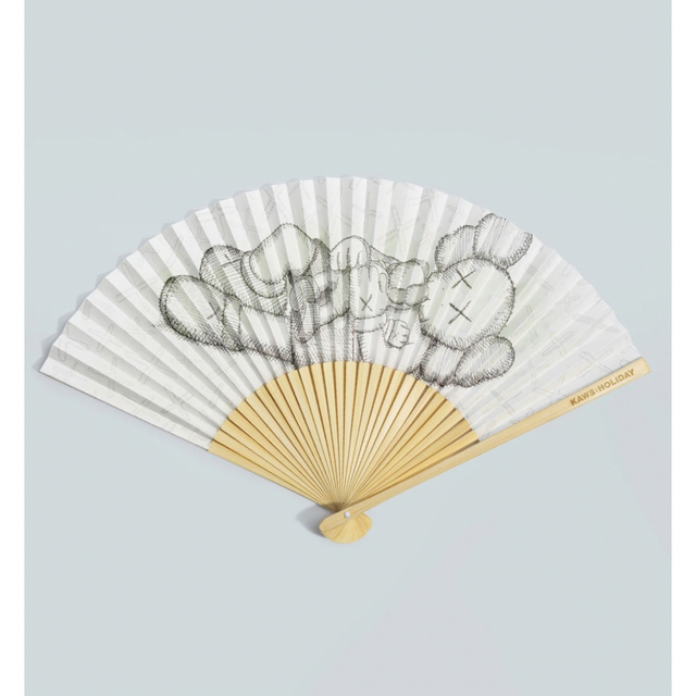 Kaws カウズ HOLIDAY SINGAPORE Fan 扇子紙と竹•寸法