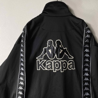 カッパ(Kappa)の90’s KAPPA トラックジャージ ブラック テープロゴ ブラック(ジャージ)