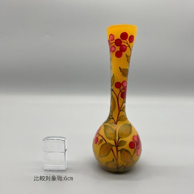 トレフォイル 【証明書付】ドームナンシー 花瓶 エナメル彩