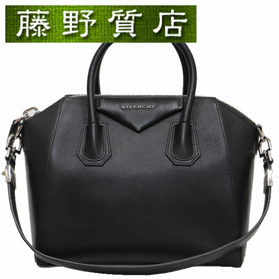 ジバンシー GIVENCHY アンティゴナ ミディアム２way ショルダー バッグ トート ハンドバッグ レザー 黒 3C0163 8179