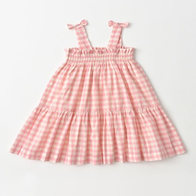 Bonpoint(ボンポワン)のBONTON   ギンガムチェックドレス　６A　新品未使用 キッズ/ベビー/マタニティのキッズ服女の子用(90cm~)(ワンピース)の商品写真