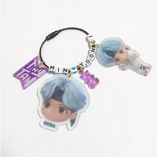 ボウダンショウネンダン(防弾少年団(BTS))の💜BTS TinyTAN キーホルダー/SUGA💜ユンギMIN YOONGI(キーホルダー)