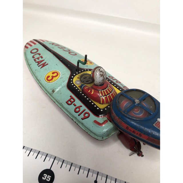 スピードボート　OCEAN B-619 ブリキ　おもちゃ
