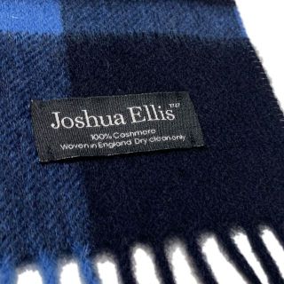 Joshua Ellis - ジョシュアエリス カシミヤ 大判 チェック ストール