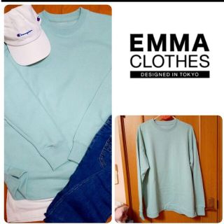 エマクローズ(EMMA CLOTHES)の♡EMMAClothes 新品長袖無地スウェットミントグリーンLメンズレディース(トレーナー/スウェット)