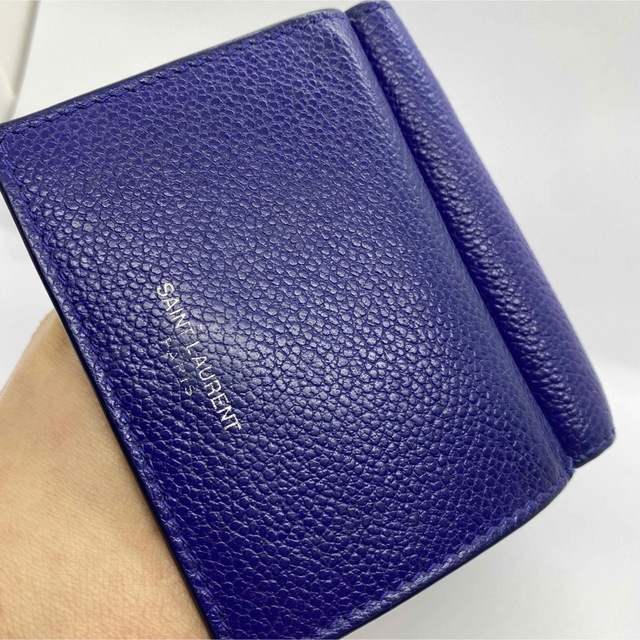 Saint Laurent(サンローラン)のSANT LAURENT  三つ折りウォレット　ブルー レディースのファッション小物(財布)の商品写真