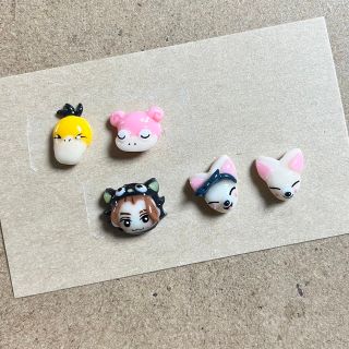 ポケモン(ポケモン)の3dネイルパーツ　オーダー【SKZOO フォクシニー・　コダック　ヤドン】(デコパーツ)