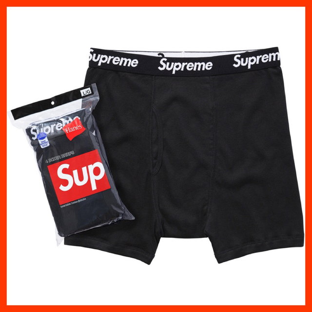 Supreme(シュプリーム)の黒S★Supreme Hanes Boxer Briefs1枚 ボクサーブリーフ メンズのアンダーウェア(ボクサーパンツ)の商品写真