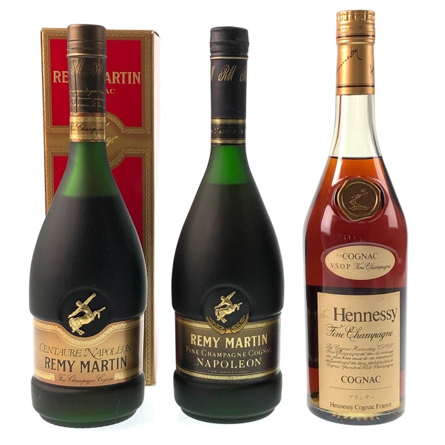 3本 REMY MARTIN Hennessy コニャック 誕生日プレゼント www.gold-and