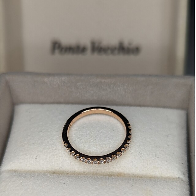 リング(指輪)ポンテヴェキオ　ダイヤモンド　0.15ct ハーフエタニティ　ピンキー　リング