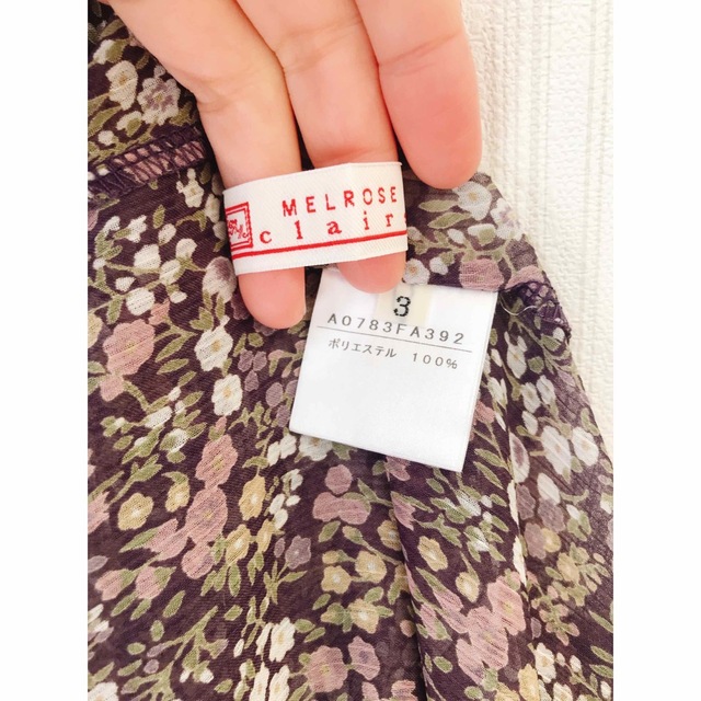 MELROSE(メルローズ)の美品♡MELROSEシフォン　花柄チュニック（インナー付き） レディースのトップス(チュニック)の商品写真