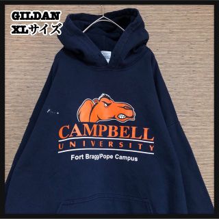 ギルタン(GILDAN)の【ギルダン】プルオーバーパーカー　カレッジロゴ　ラクダ　アニマル　デカロゴJ8(パーカー)