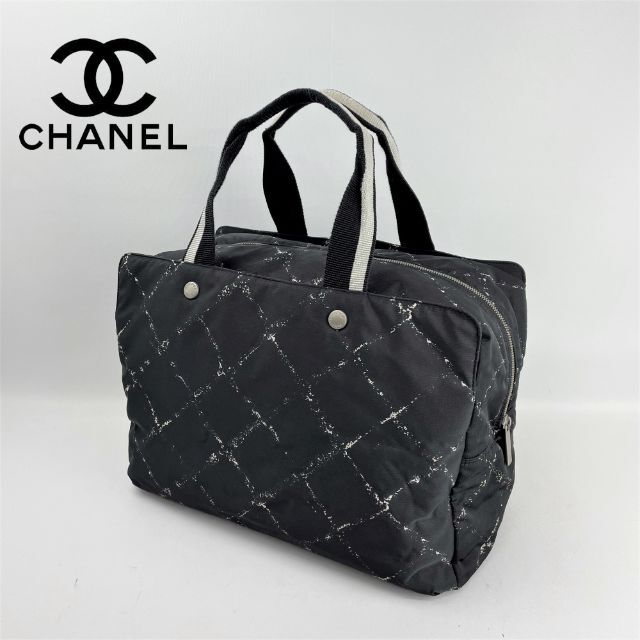 福袋セール】 CHANEL ブラック 1〜3泊 ボストンバッグ 旧トラベル