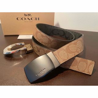 コーチ(COACH)の限定価格！COACH3点セットシグネチャーフリーサイズリバーシブルベルト箱付き(ベルト)