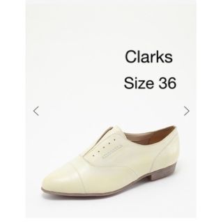 クラークス(Clarks)の【Clarks】クラークス　マニッシュシューズ　Size36　レースレスシューズ(ローファー/革靴)